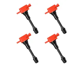 Aceon Set of 4 Red Aceon Sport Ignition Coil Nissan Altima | Sentra | X-Trail 2.5L L4 2002-2013