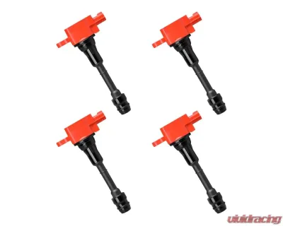 Aceon Set of 4 Red Aceon Sport Ignition Coil Nissan Altima | Sentra | X-Trail 2.5L L4 2002-2013 - 7805-3356J-04