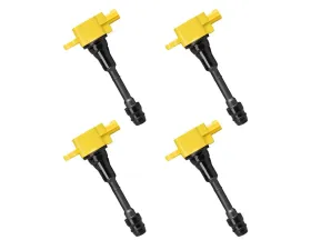 Aceon Set of 4 Yellow Heavy Duty Ignition Coil Nissan Altima | Sentra | X-Trail 2.5L L4 2002-2013