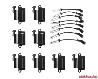 Aceon Set of 8 Ignition Coil with Wire Set Cadillac | Chevrolet | GMC | Hummer V8 1999-2006 - 7805-3508-B2