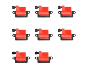 Aceon Set of 8 Red Aceon Sport Ignition Coil Cadillac | Chevrolet | GMC | Hummer V8 1999-2006