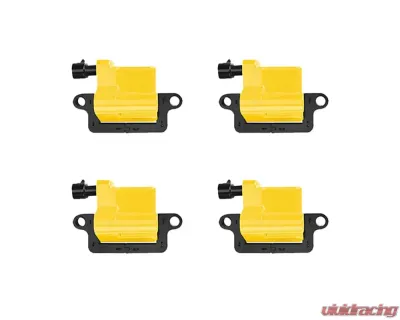 Aceon Set of 4 Yellow Heavy Duty Ignition Coil Cadillac | Chevrolet | GMC | Hummer V8 1999-2006 - 7805-3508K-04