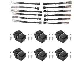 Aceon Set of 6 Ignition Coil with Wire Set & Spark Plug Chrysler | Mercedes-Benz 1997-2011