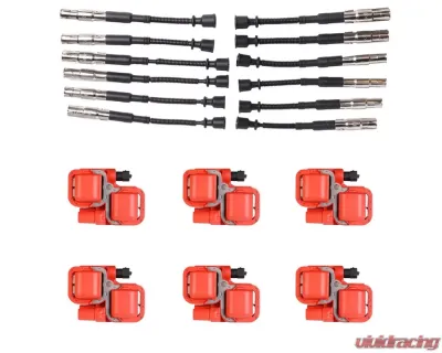 Aceon Set of 6 Red Aceon Sport Ignition Coil with Wire Set Chrysler | Mercedes-Benz 1997-2011 - 7805-6122J-B1