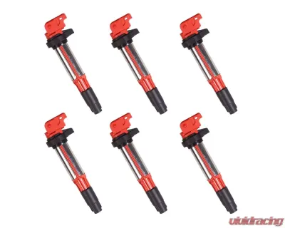 Aceon Set of 6 Red Aceon Sport Ignition Coil BMW 2.5L, 3.0L & 3.2L 2001-2008 - 7805-6251J-06