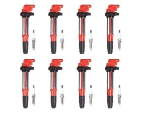 Aceon Set of 8 Red Aceon Sport Ignition Coil with Spark Plug BMW 2.5L, 3.0L & 3.2L 2001-2008