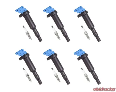 Aceon Set of 6 Blue Performance Plus Ignition Coil with Spark Plug BMW | Mini | Peugeot | Rolls-Royce 2001-2019 - 7805-6254H-B1