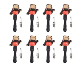 Aceon Set of 8 Red Aceon Sport Ignition Coil with OE Spark Plug BMW 1995-2003