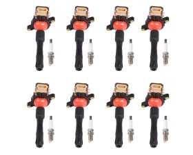 Aceon Set of 8 Red Aceon Sport Ignition Coil with Spark Plug BMW 1995-2003
