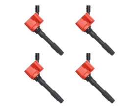 Aceon Set of 4 Red Aceon Sport Ignition Coil Audi A1 | A3 | Volkswagen Golf | Passat 2012-2018