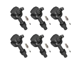 Aceon Set of 6 Ignition Coil with Spark Plug Volvo 960 | S90 | V90 2.9L L6 1992-1998