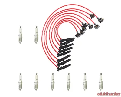 Aceon Ford Set of 8 Spark Plug Kit with Wire Set - 7810-4177-B1