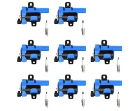 Aceon Set of 8 Black Performance Ignition Coil + Spark Plug Chevrolet | GMC 4.8L | 5.3L | 6.0L 1999-2007