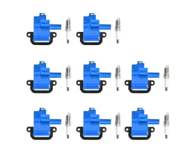 Aceon Set of 8 Blue Ignition Coil with Spark Plug Cadillac CTS-V | Chevrolet Corvette | Pontiac GTO 1997-2005