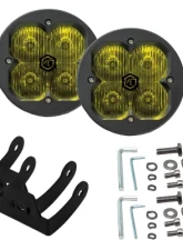 Vivid Lumen FNG SAE 3 Inch 20W Driving Light Pods With Round Amber DOT/SAE Pair                                     - 11120 - Image 6