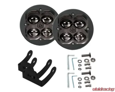 Vivid Lumen FNG SAE 3 Inch 20W Fog Light Pods With Round DOT/SAE Pair - 11210
