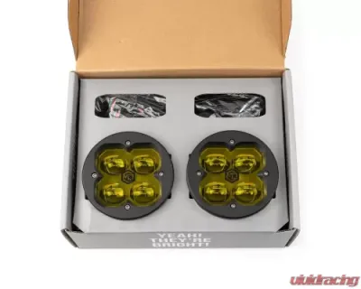 Vivid Lumen FNG SAE 3 Inch 20W Fog Light Pods With Round Amber DOT/SAE Pair - 11220