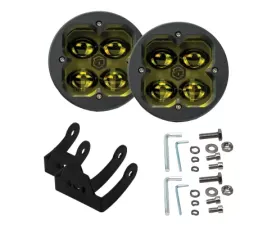 Vivid Lumen FNG SAE 3 Inch 20W Fog Light Pods With Round Amber DOT/SAE Pair