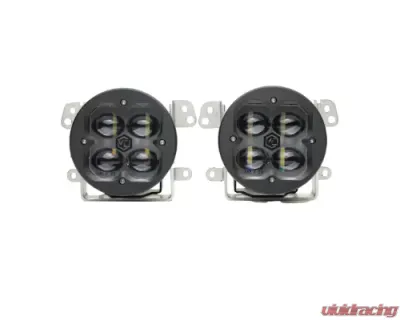 Vivid Lumen FNG SAE Fog Light Kit Jeep JL White Plastic Bumper Sahara/Rubicon 2018+ - 11310