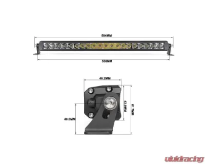 Vivid Lumen Wired Series 12 Inch Single Row Combo Light Bar - 16112