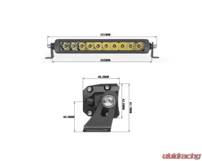 Vivid Lumen Wired Series 30 Inch Single Row Amber Combo Light Bar - 16230