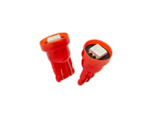 Vivid Lumen Long Lasting Led Bulbs Miniature 194 Red Pair - 194R-1