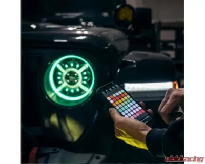 Vivid Lumen 9 Inch Led Jeep JL RGB Led Headlight Assemblies - 9JL-RGB
