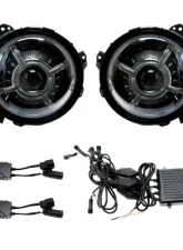 Vivid Lumen 9 Inch Led Jeep JL RGB Led Headlight Assemblies                                     - 9JL-RGB - Image 5