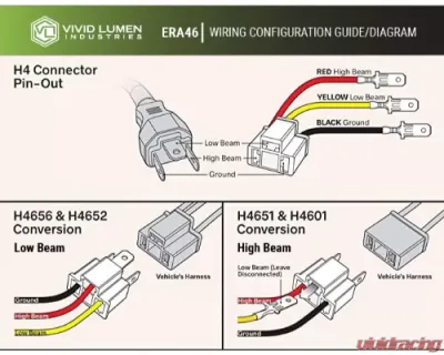 Vivid Lumen ERA Series 4X6 Led Headlights Pair - ERA46