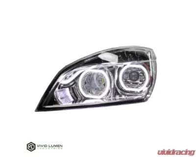 Vivid Lumen Brilliant Series Freightliner Cascadia Led Headlight Chrome Driver 2018-Current - FL02-D