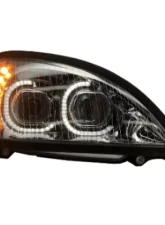 Vivid Lumen Brilliant Series Freightliner Columbia Led Headlight Chrome Driver 2001-2018                                     - FREG01 - Image 4