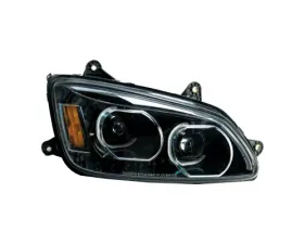 Vivid Lumen Brilliant Series Kenworth T660 Led Headlight Black Passenger 2008-2017