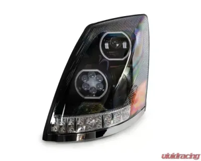 Vivid Lumen Brilliant Series Volvo VNL Led Headlight Black Driver 2004-2018 - VL02-D