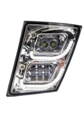 Vivid Lumen Brilliant Series Volvo VNL Led Fog Light Chrome Driver 2004-2018                                     - VL03-D-C - Image 2