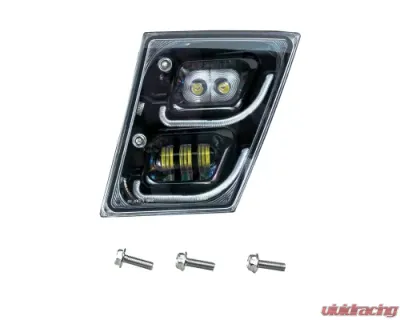Vivid Lumen Brilliant Series Volvo VNL Led Fog Light Black Driver 2004-2018 - VL03-D