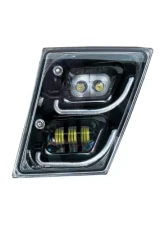 Vivid Lumen Brilliant Series Volvo VNL Led Fog Light Black Driver 2004-2018                                     - VL03-D - Image 2