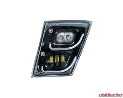 Vivid Lumen Brilliant Series Volvo VNL Led Fog Light Black Driver 2004-2018 - VL03-D