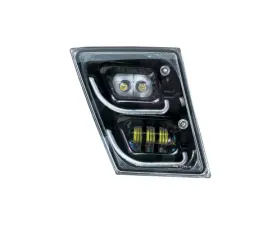 Vivid Lumen Brilliant Series Volvo VNL Led Fog Light Black Passenger 2004-2018