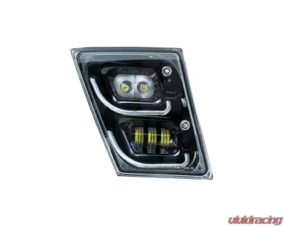Vivid Lumen Brilliant Series Volvo VNL Led Fog Light Black Passenger 2004-2018 - VL03-P