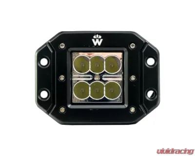 Vivid Lumen Industrial Series Led Work Light 3 Inch Flush Square Spot - VLED-WL-03