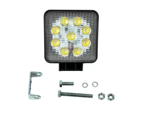 Vivid Lumen Industrial Series Led Work Light 4 Inch Square Flood 27 Watt