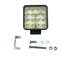Vivid Lumen Industrial Series Led Work Light 4 Inch Square Flood 48 Watt