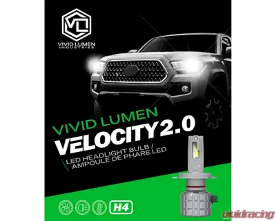 Vivid Lumen H4 Velocity 2.0 LED Headlight Bulbs (Pair) - 20010