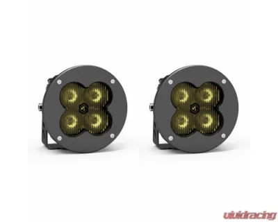 Vivid Lumen FNG 3 RR SAE 3 Inch Backlit Driving Light Pods Yellow Round DOT/SAE Pair - 11120RB