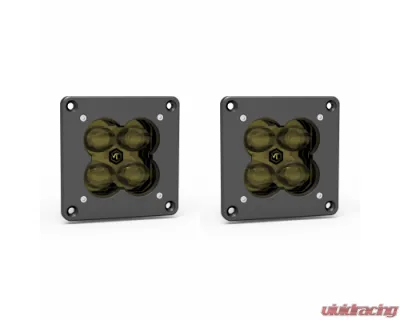 Vivid Lumen FNG 3 RR SAE 3 Inch Backlit Fog Light Pods Yellow Flush Mount DOT/SAE Pair - 12220RB