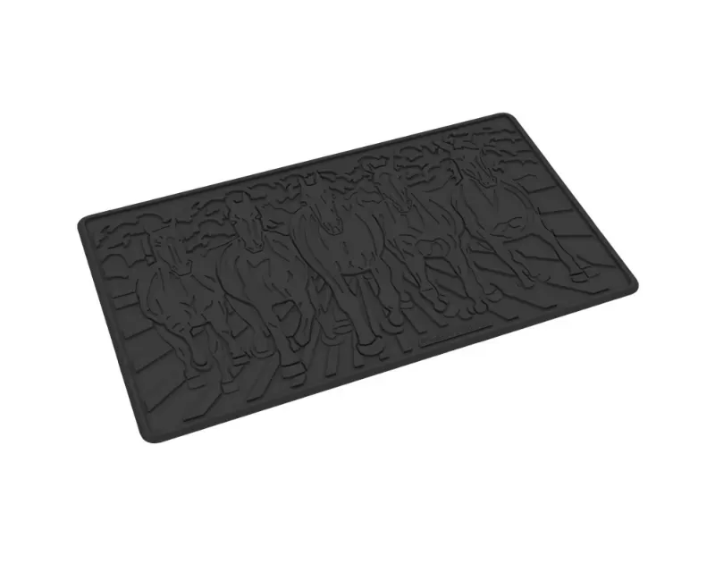 FlexTread Boot Mat Equine Scene Black Each - NGEQ00000001