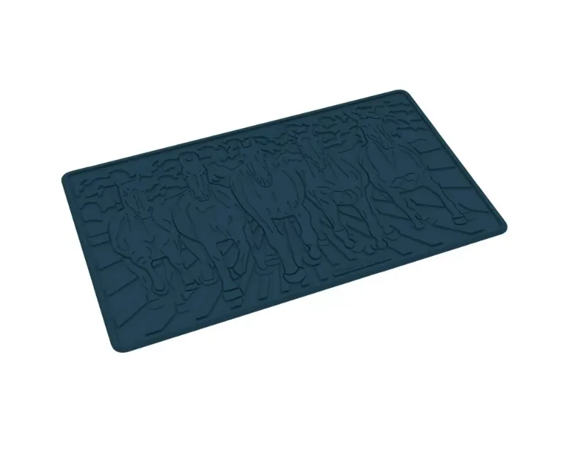 FlexTread Boot Mat Equine Scene Dark Blue Each - NGEQ00000007