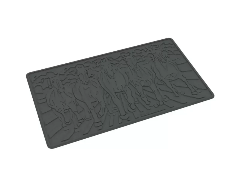 FlexTread Boot Mat Equine Scene Gray Each - NGEQ00000079