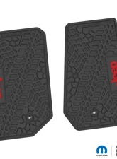 FlexTread Floor Mats Tire Tread | Scorched Earth Scene | Jeep Insert Black | Red Jeep Wrangler JK 2007-2013                                     - NGTT02011977 - Image 2