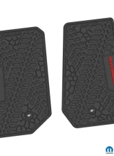 FlexTread Floor Mats Tire Tread | Scorched Earth Scene | Wrangler Insert Black | Red Jeep Wrangler JK 2007-2013                                     - NGTT02024977 - Image 2